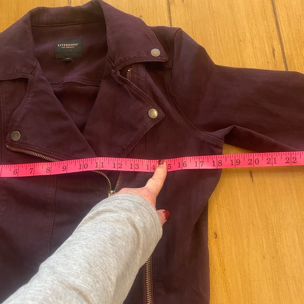 Liverpool Women’s Purple Denim Jean Jacket Size S great condition - Picture 9 of 13